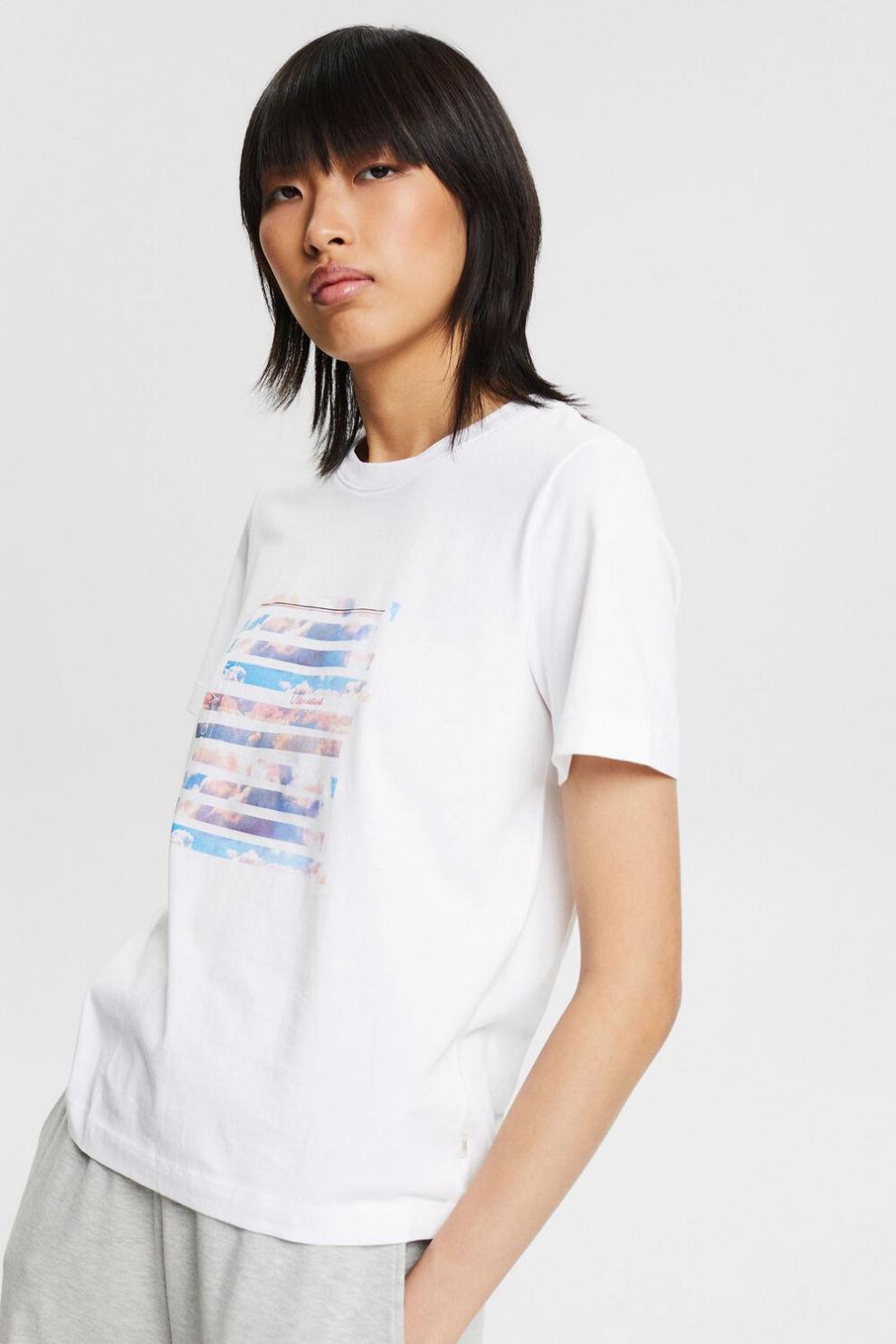 Dame T-shirts & langærmet | Esprit Statement-shirt af økologisk bomuld » MomsThatShouldModel